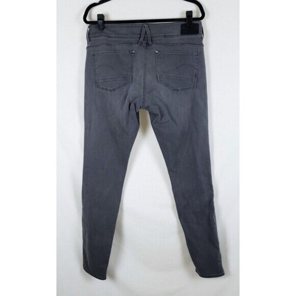 G-Star Jeans Lynn Skinny Low Rise Gray Womens 32L? (US 14) Grunge Moto Urban - Picture 5 of 10